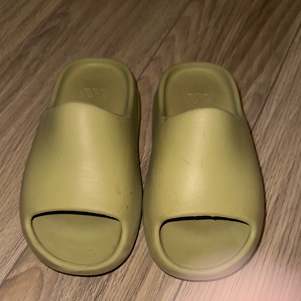 Authentic Yeezy Olive Green Slides